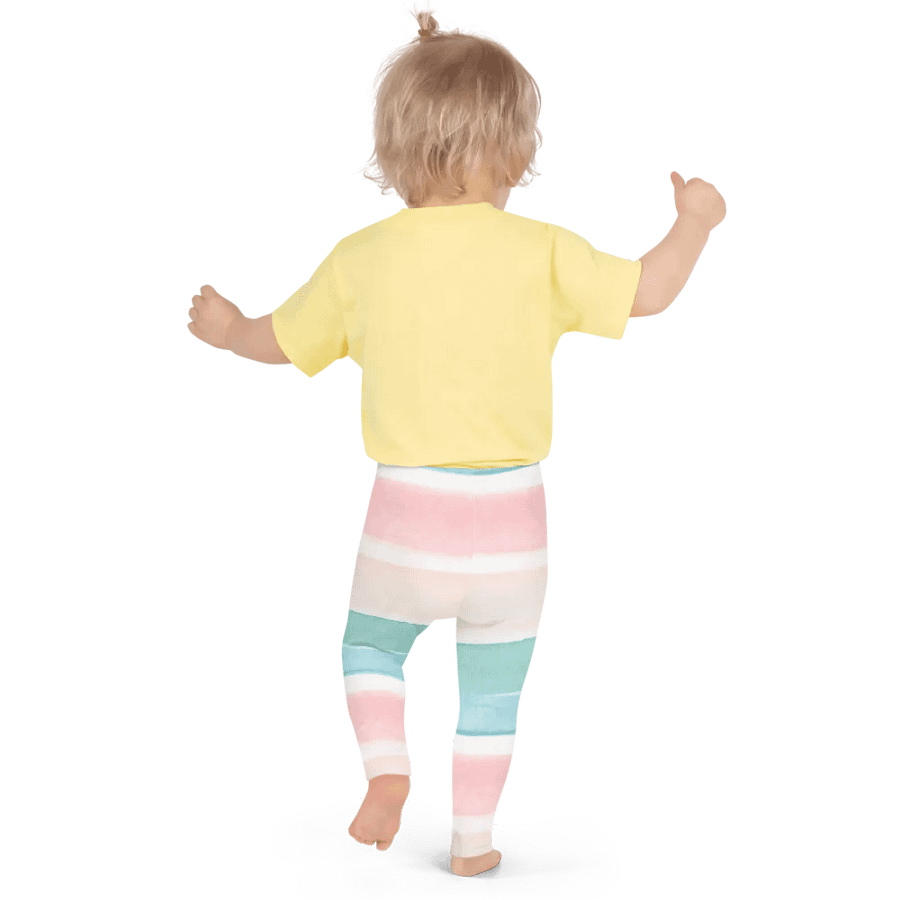 Pastel Striped Printed Kids Leggings product image (4)