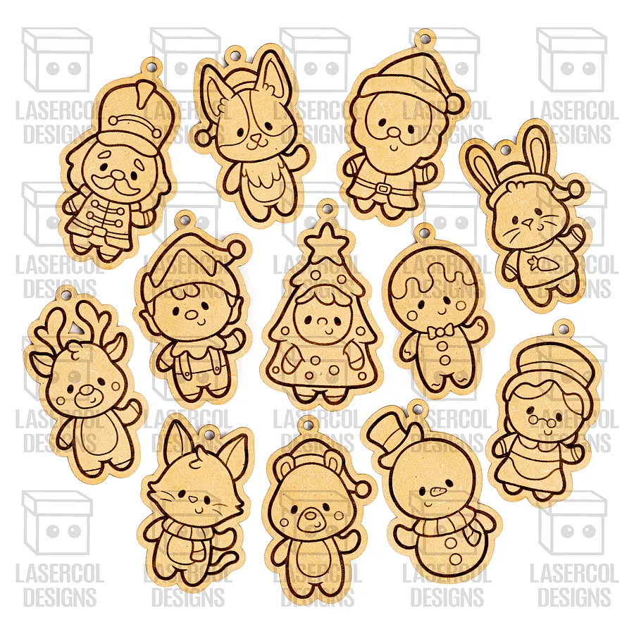 Christmas Ornaments Bundle Set 2 (+60) - Laser Cut Files product image (2)