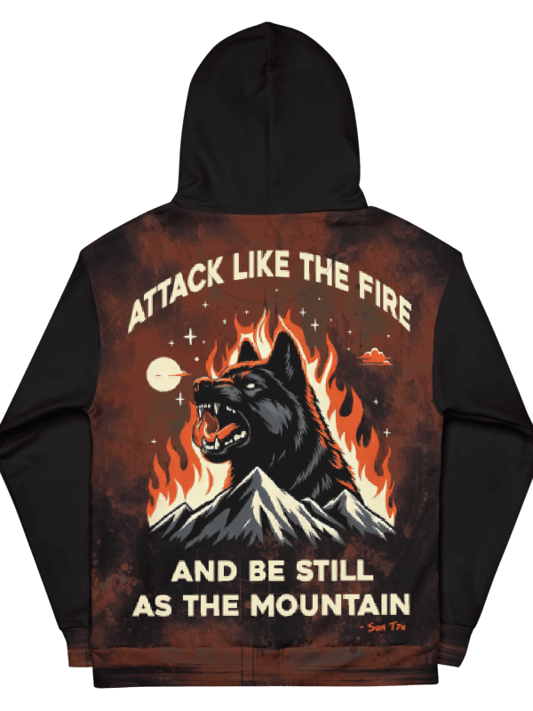 Attack Like the Fire and Be Still Like the Mountain - Adult All-Over Print Unisex Hoodie product image (1)