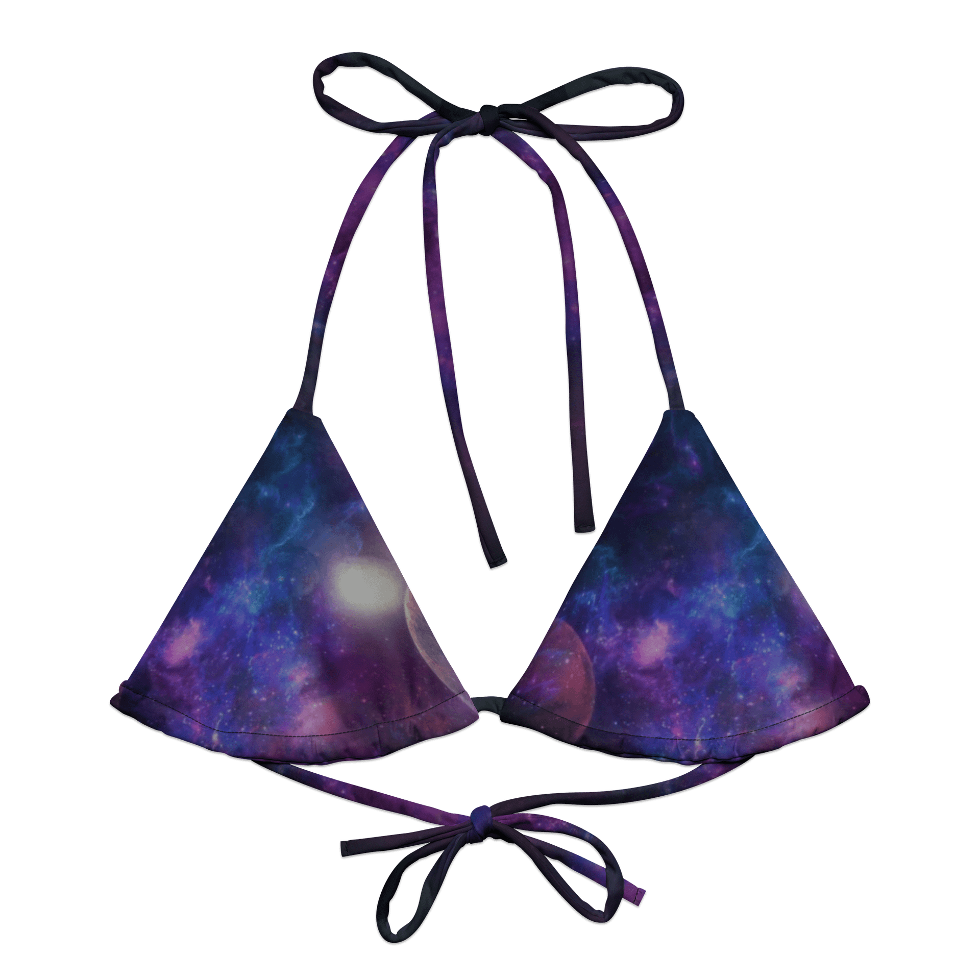 Cosmic Nebula All-Over Print Bikini Top product image (2)