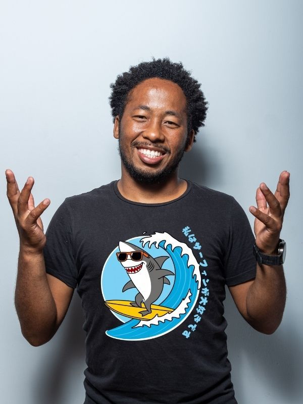 Surfing Shark Unisex T-Shirt product image (1)