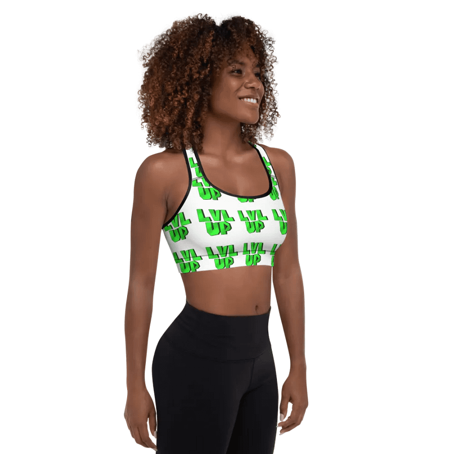 LVL UP White Sports Bra product image (4)