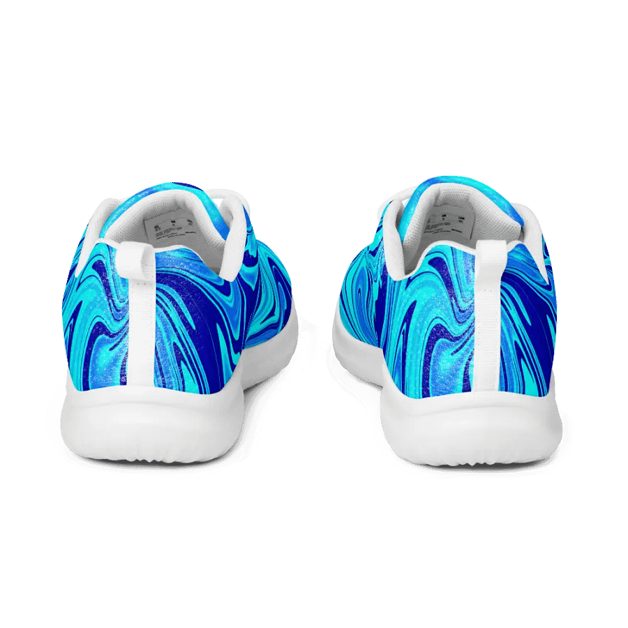 Women's Athletic Shoes - Light and Dark Blue Digital Fluid Art product image (4)