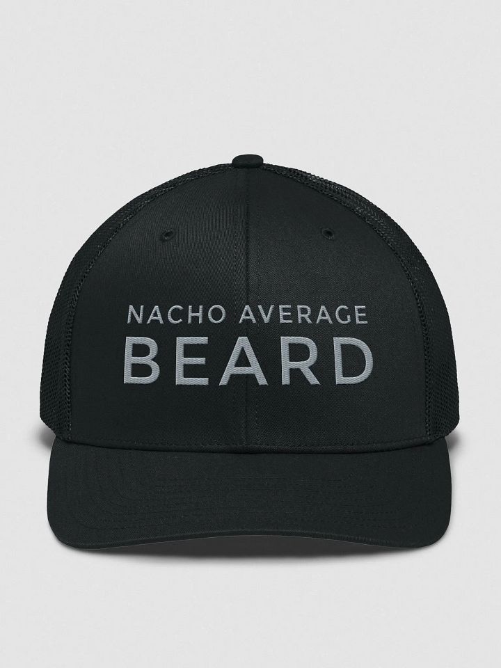 Nacho Average Beard Trucker Cap (Grey Embroidery) product image (1)