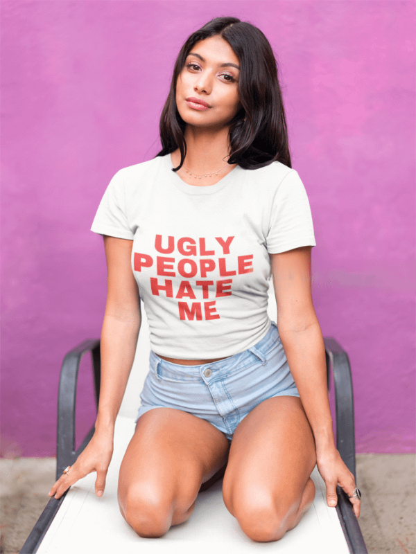 Ugly People Hate Me Crop Tee product image (2)