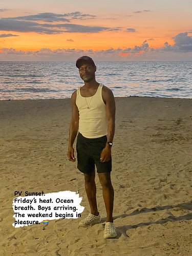 PV Sunset 🌅
Friday’s heat. Ocean breath. Boys arriving.
The weekend begins in pleasure. 🏳️‍🌈