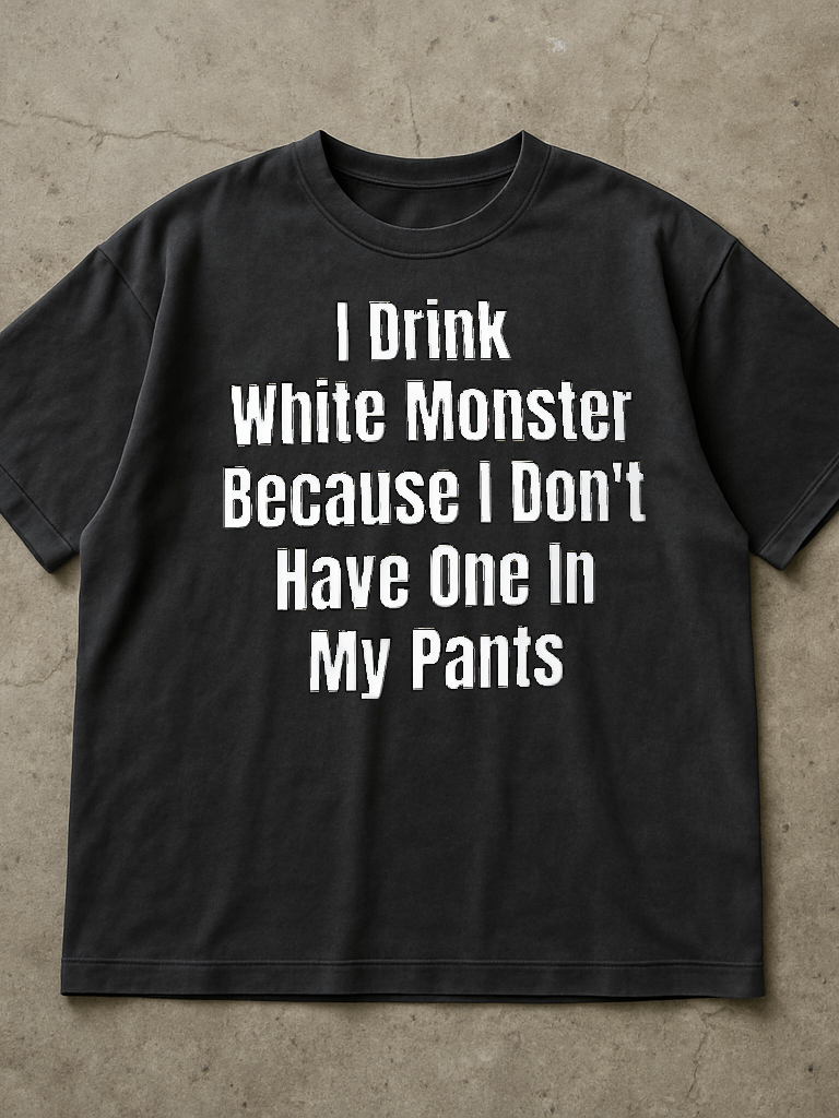 I Drink White Monster Because I Don't Have One In My Pants Shirt product image (1)