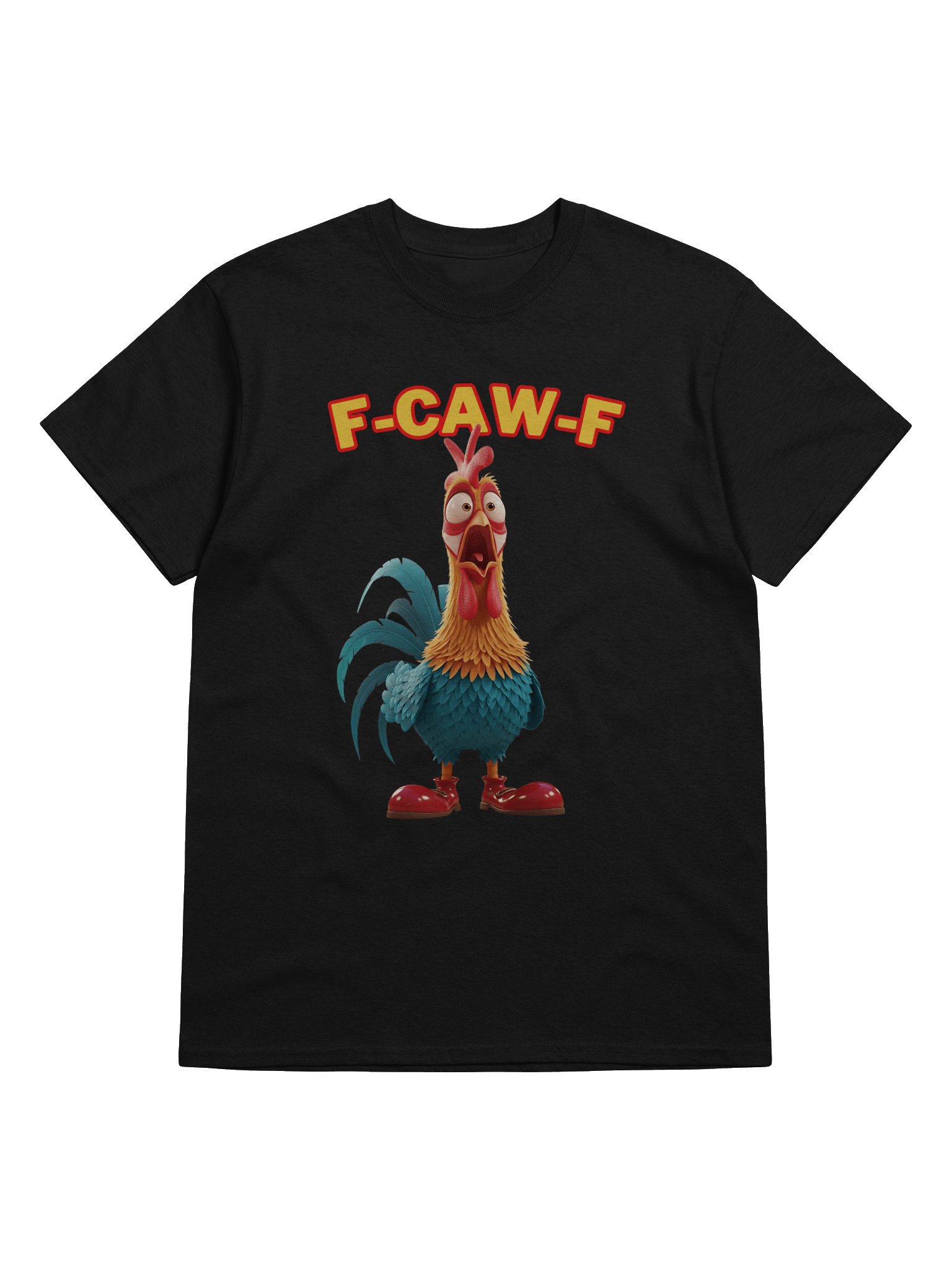 FUNNY ROOSTER T-SHIRT – BIG ROOSTER GRAPHIC TEE WITH “F-CAW-F” SLOGAN – FARM HUMOR SHIRT, GAG GIFT product image (54)