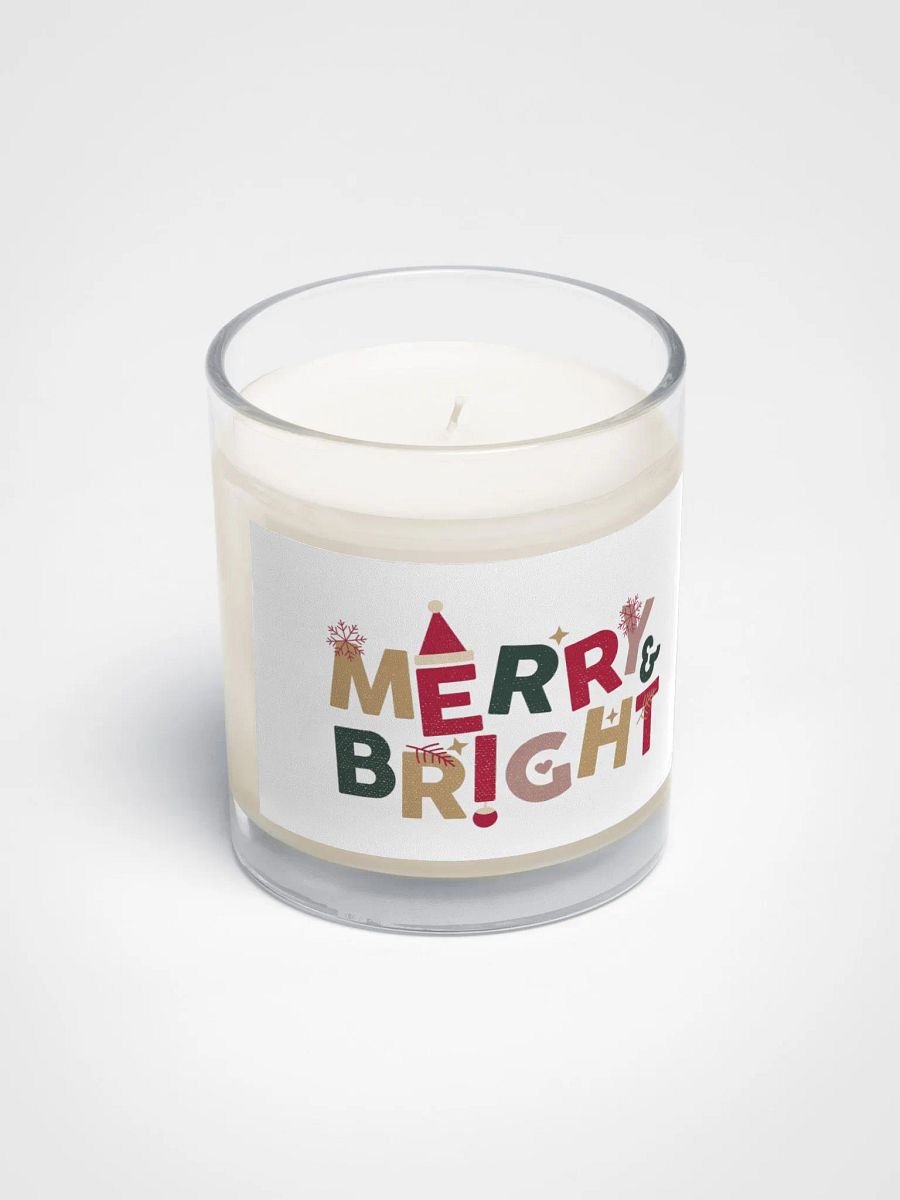 Festive 'MERRY & BRIGHT' Soy Wax Candle product image (2)
