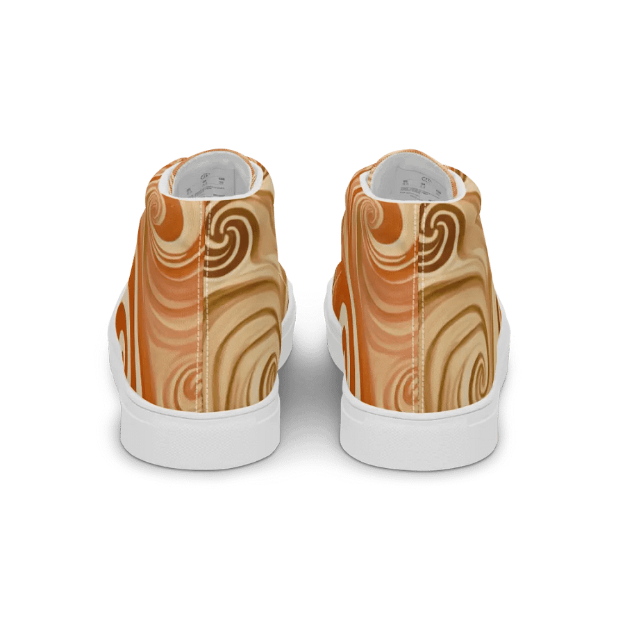 Funky Latte Liquid Tie-Dye Men's High-Top Canvas Shoes product image (8)