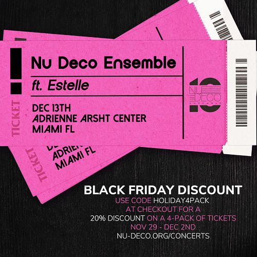 This isn’t just another Black Friday deal… we’re offering a 20% discount when you purchase a 4 pack of tickets for our upcomi...
