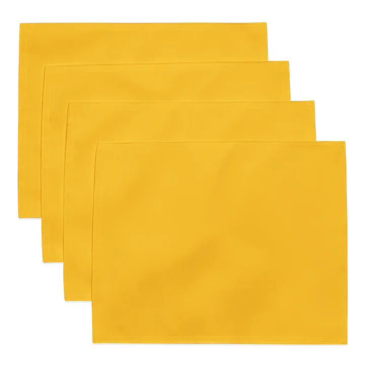 Yellow Solid Color Cloth Placemats (Set of 4) product image (1)