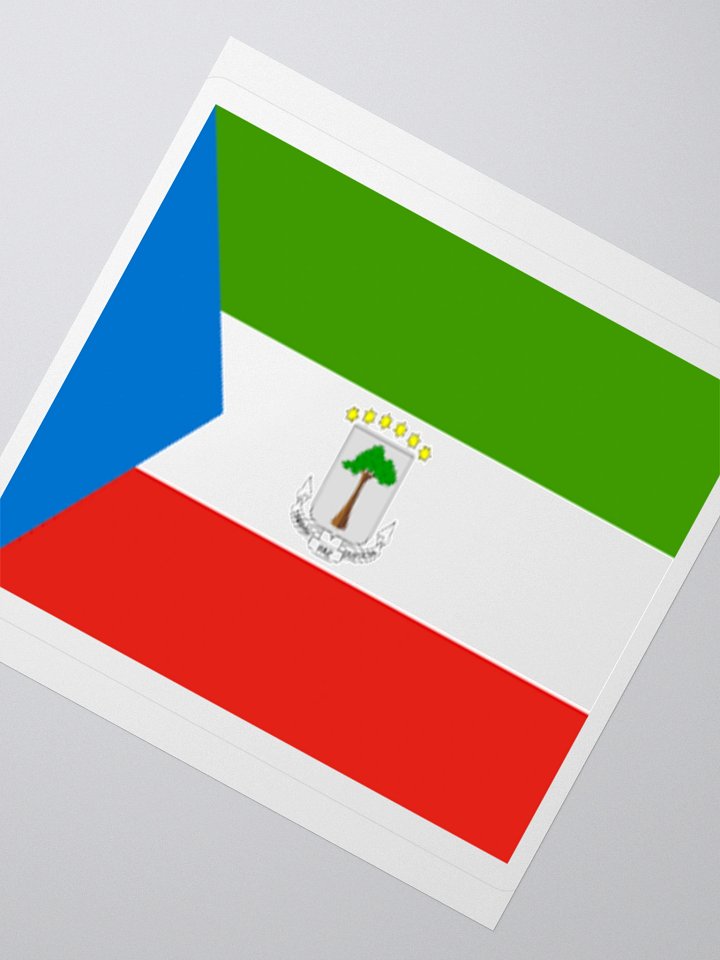 Equatorial Guinea Flag Sticker | Coat of Arms Design | Durable Vinyl | 3 Sizes product image (2)