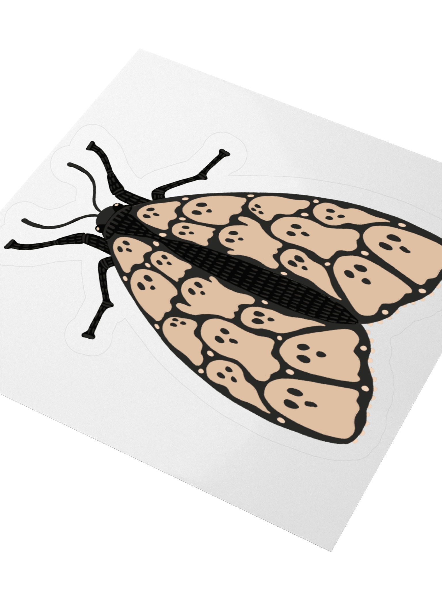 Halloween Ghost Moth Sticker product image (3)