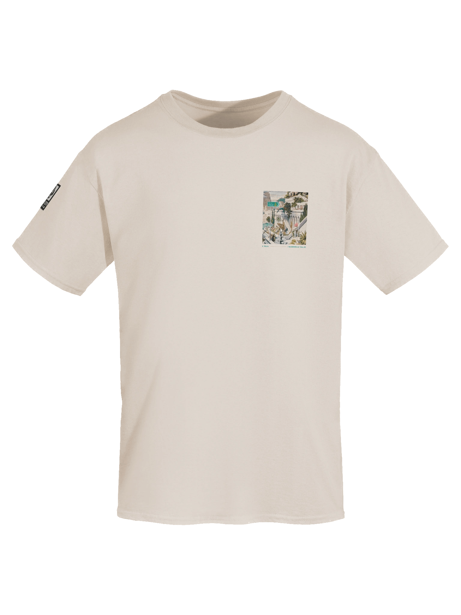 E-Train | 7 Wonders Artwork Front & Sleeve Double Graphic Tee product image (7)