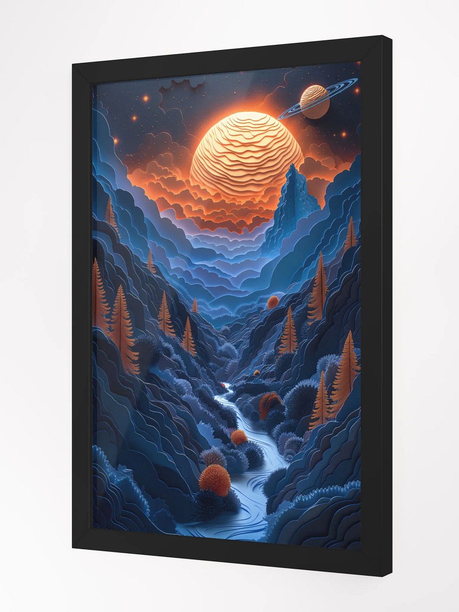 Between Peaks, Beyond Planets - Exquisite Framed Art to Upgrade Your Living Space Elegance product image (2)
