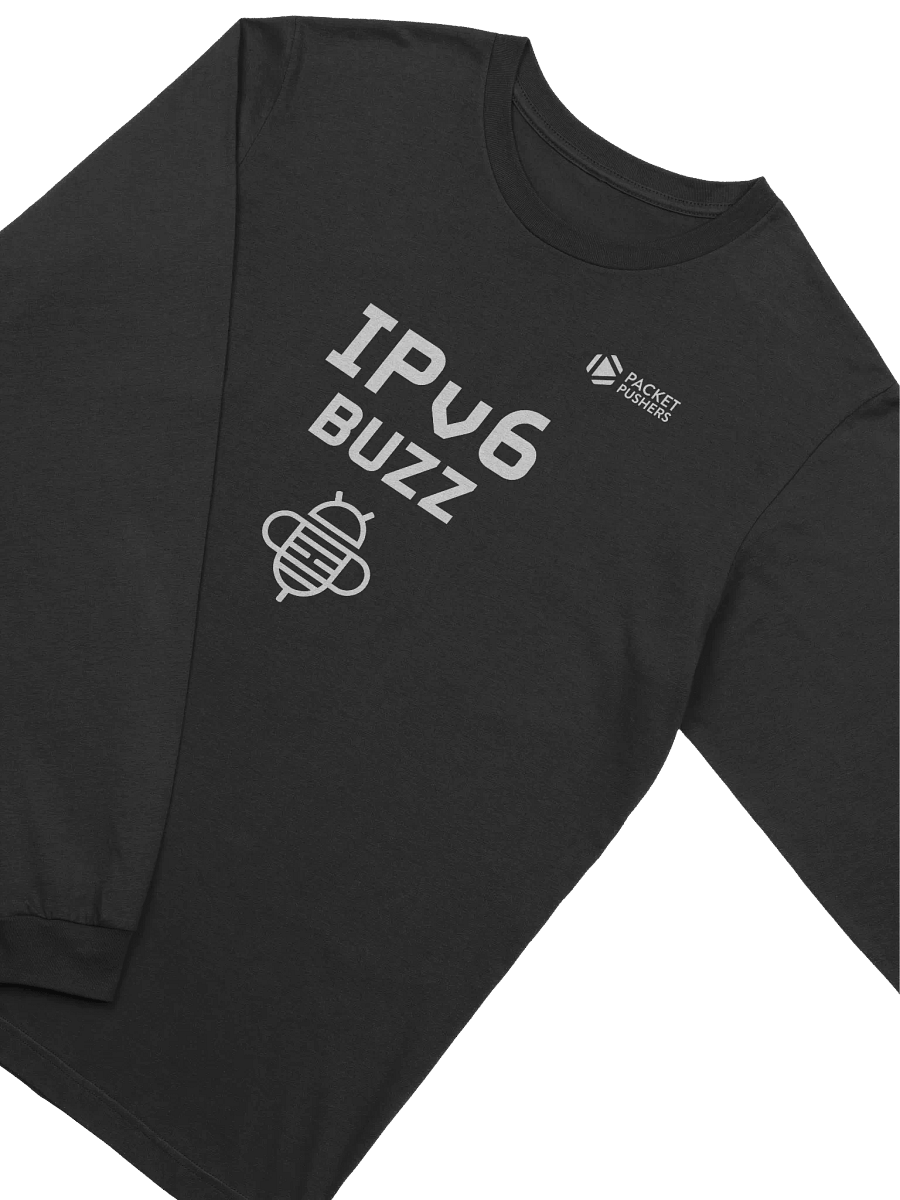 IPv6 BUZZ Podcast Long Sleeve Tee - White Logo product image (24)