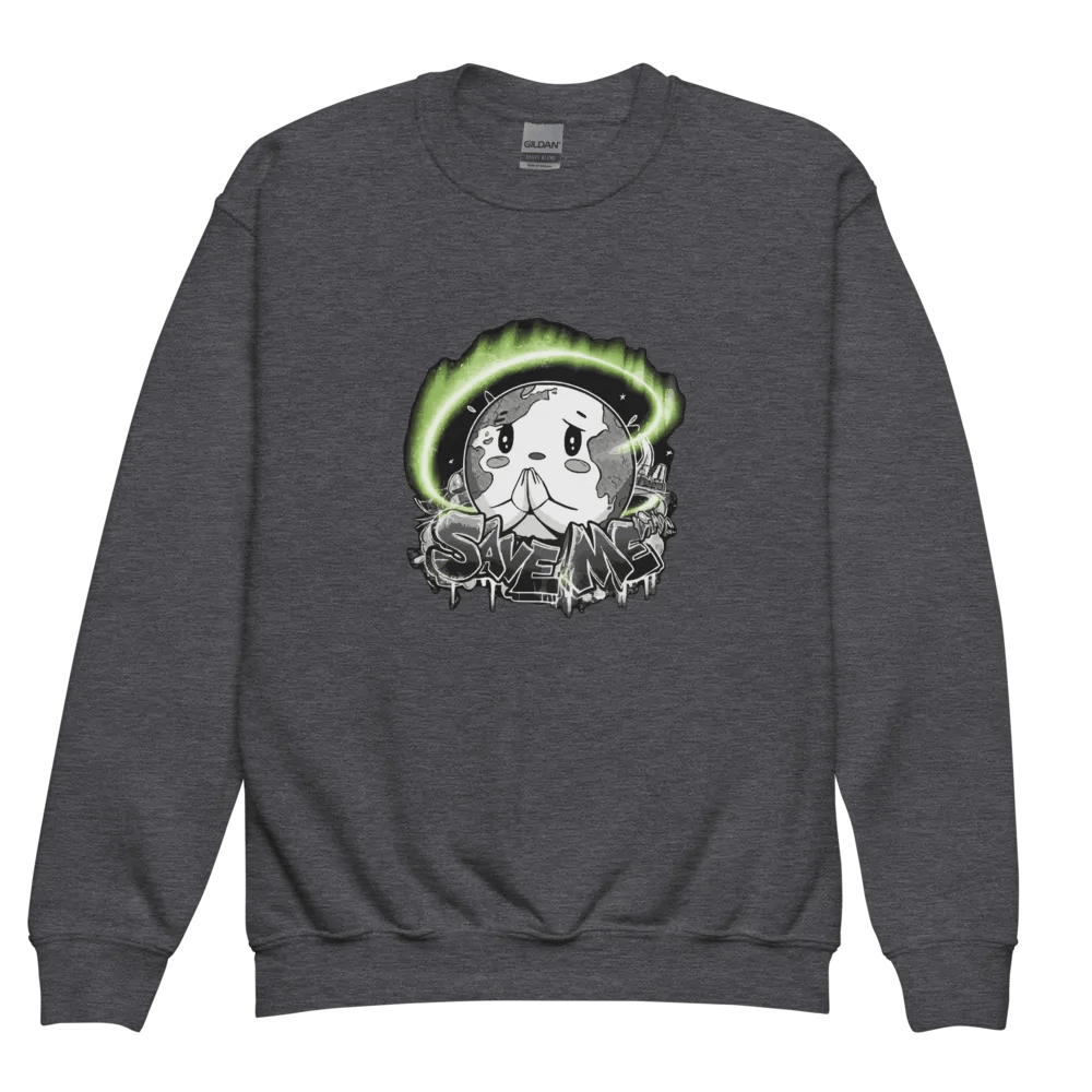 Save Me Kids Crew Neck Sweatshirt | Eco-Friendly Style for Young Activists product image (4)