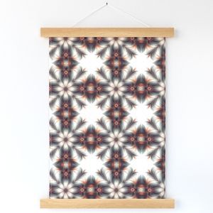 Seamless Pattern - Geometric Floral Pattern in Pale Oranges and Greens product image (12)
