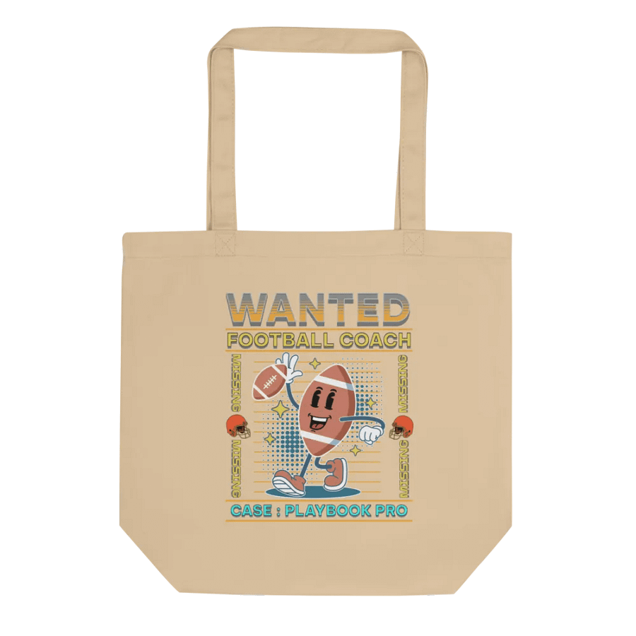 Wanted Coach Football Playbook Eco Tote product image (1)