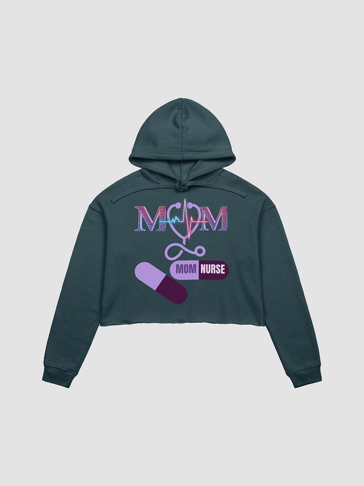 Mom Nurse Heartbeat Crop Hoodie product image (8)