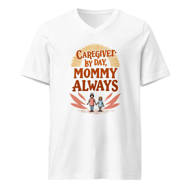 Caregiver By Day, Mommy Always V-Neck Tee product image (5)