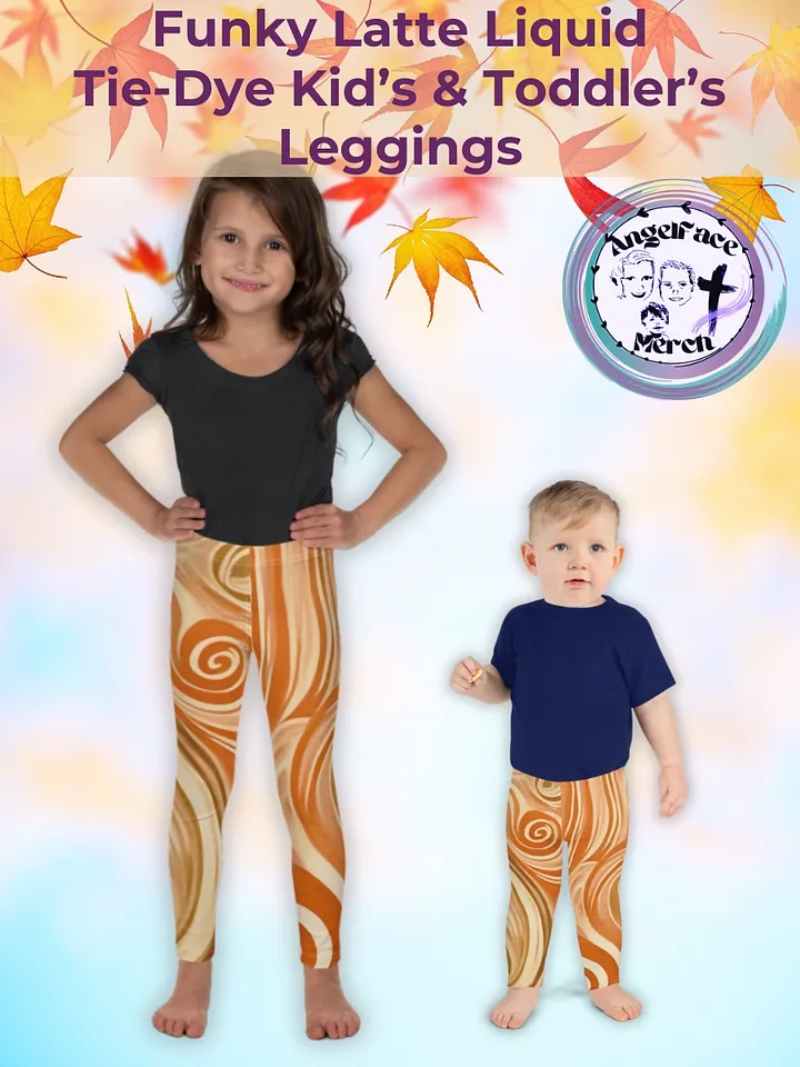 Funky Latte Liquid Tie-Dye Kid's and Toddler's Leggings product image (1)