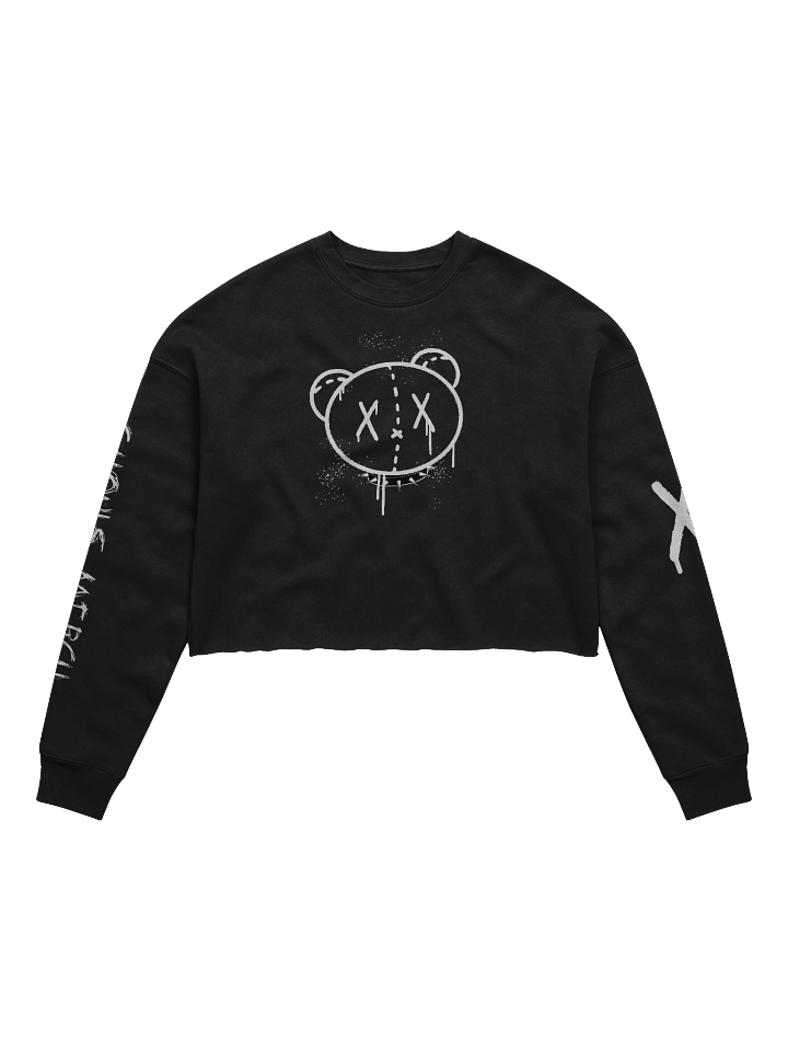 Graffiti Bear Long Sleeve Crop Sweater product image (1)
