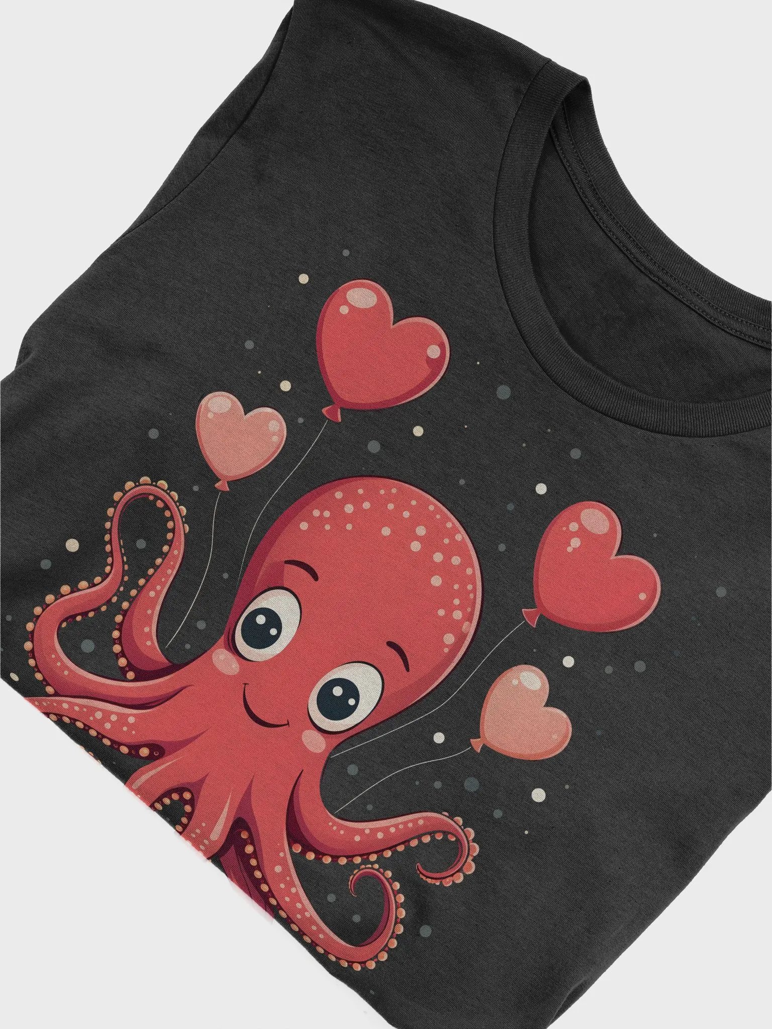 Octopus With Hearts Balloons T-Shirt product image (4)