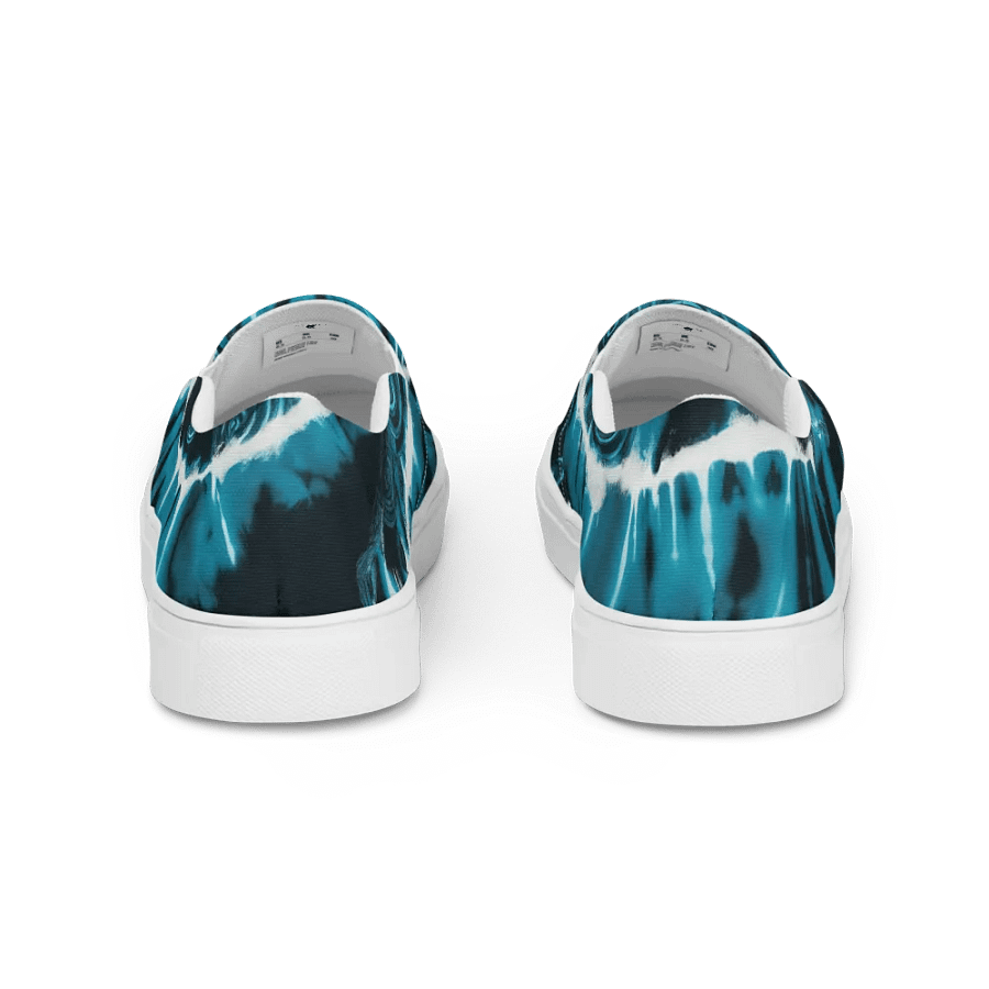 Ocean Tie and Dye Spirals Women's Canvas Slip-Ons product image (4)