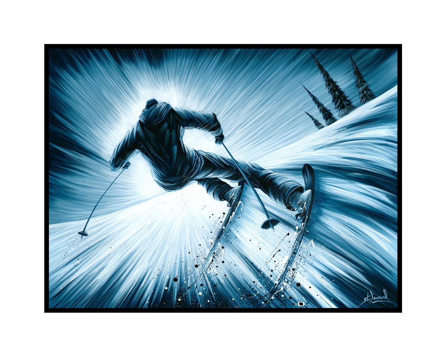 Skiing The Winter Light 1 - Mounted Print product image (1)