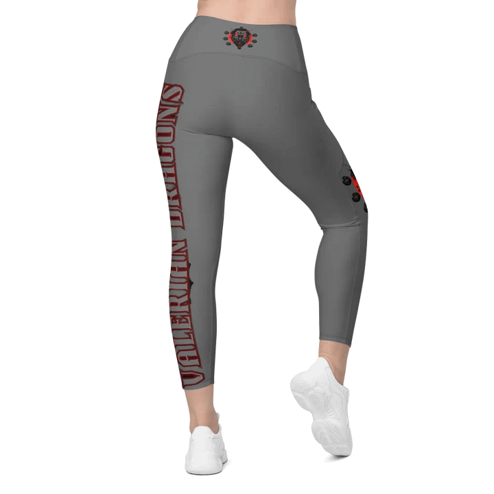 GRAY demon soul square up women's pocket leggings product image (2)