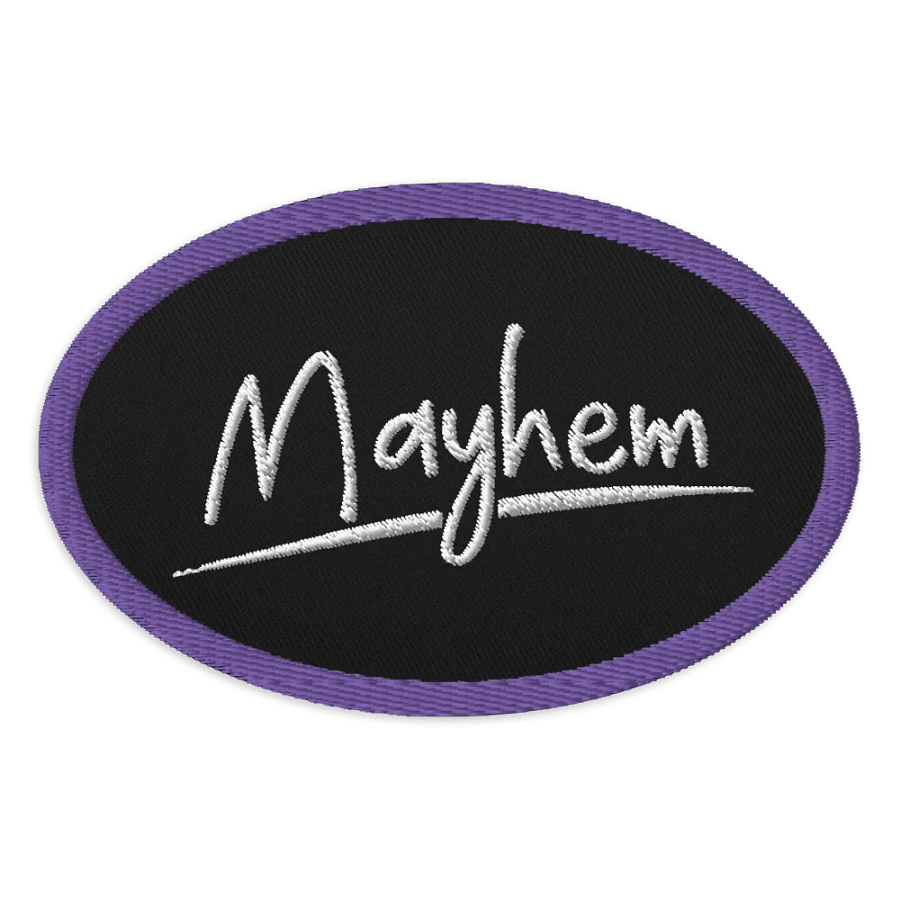 Mayhem Embroidered Patch (Oval) product image (1)