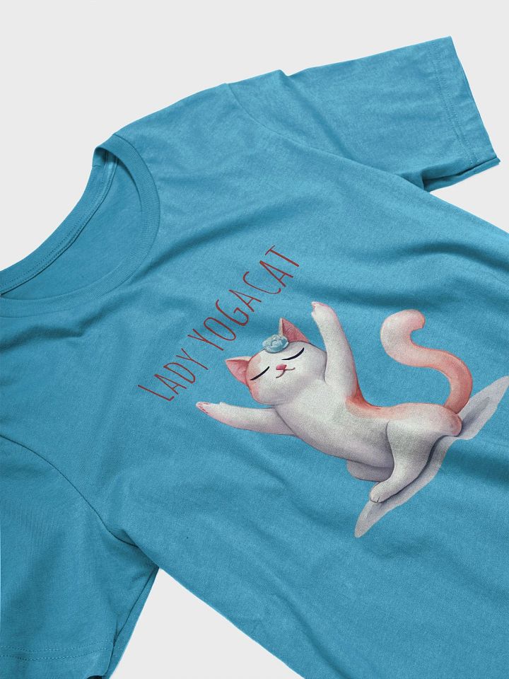 Lady Yoga Cat T-Shirt - Graceful and Mindful Design product image (2)