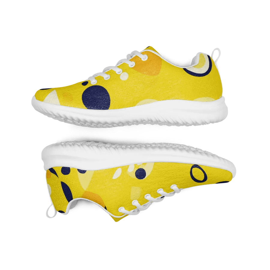 Yellow Abstract Women's Athletic Shoes #559 product image (11)