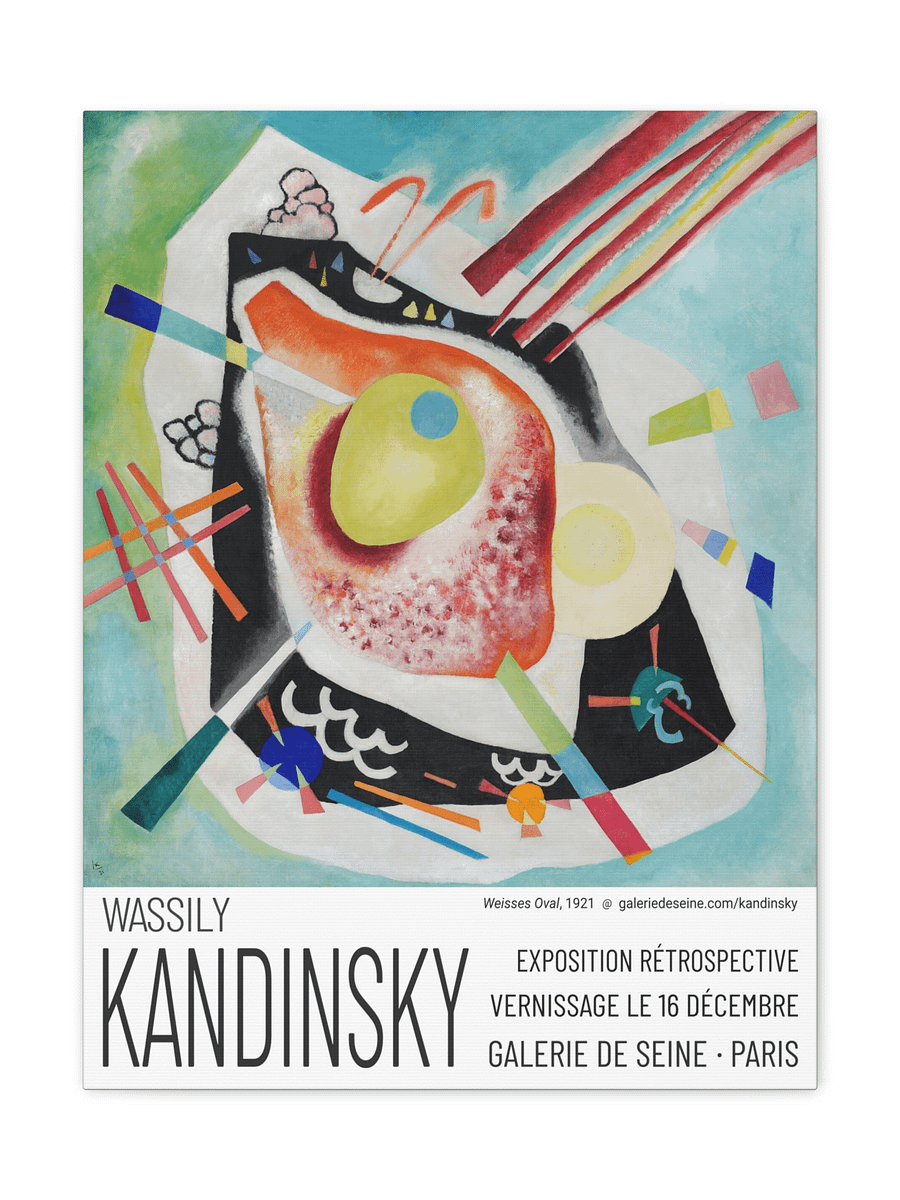 Wassily Kandinsky's "Weisses Oval" exhibition canvas print product image (1)