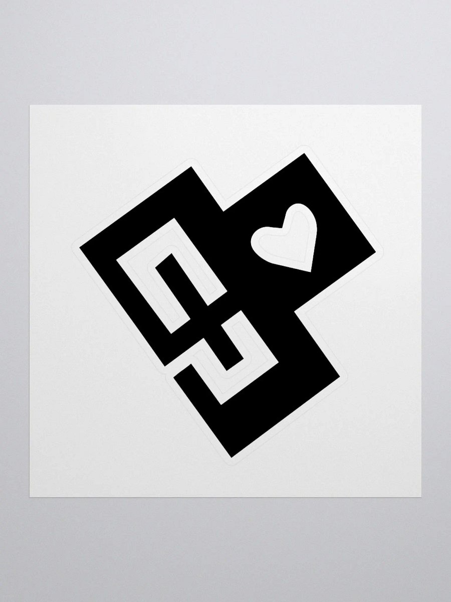 OptimusProcrastinus HeartChip Sticker (Black on White) product image (1)