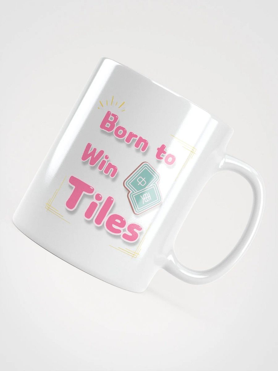 Funny mahjong_born to win tiles white coffee mug product image (8)