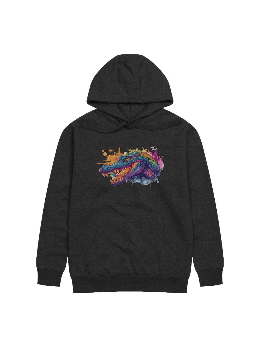 Vibrant Alligator Graffiti Head Unisex Hoodie product image (3)