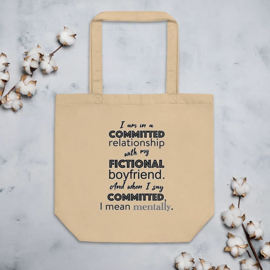 Book Lover Bookish Tote Bag, Fictional Boyfriend Bookworm Gift product image (6)