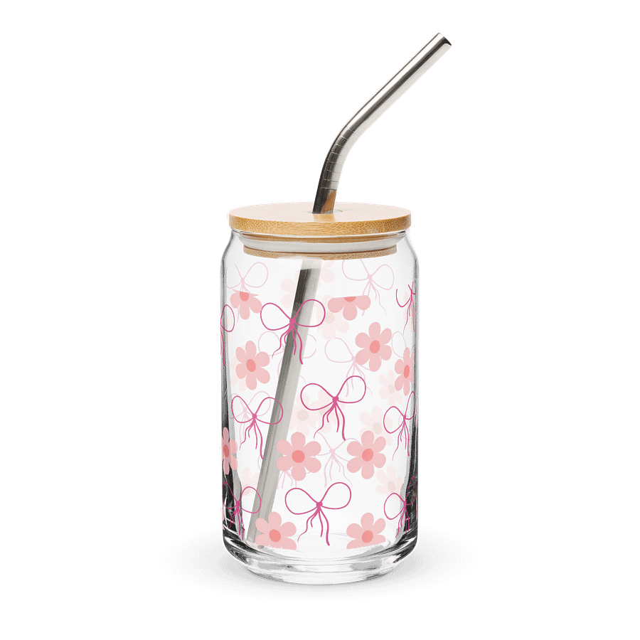 Couquette Pink Sipper Glass product image (1)