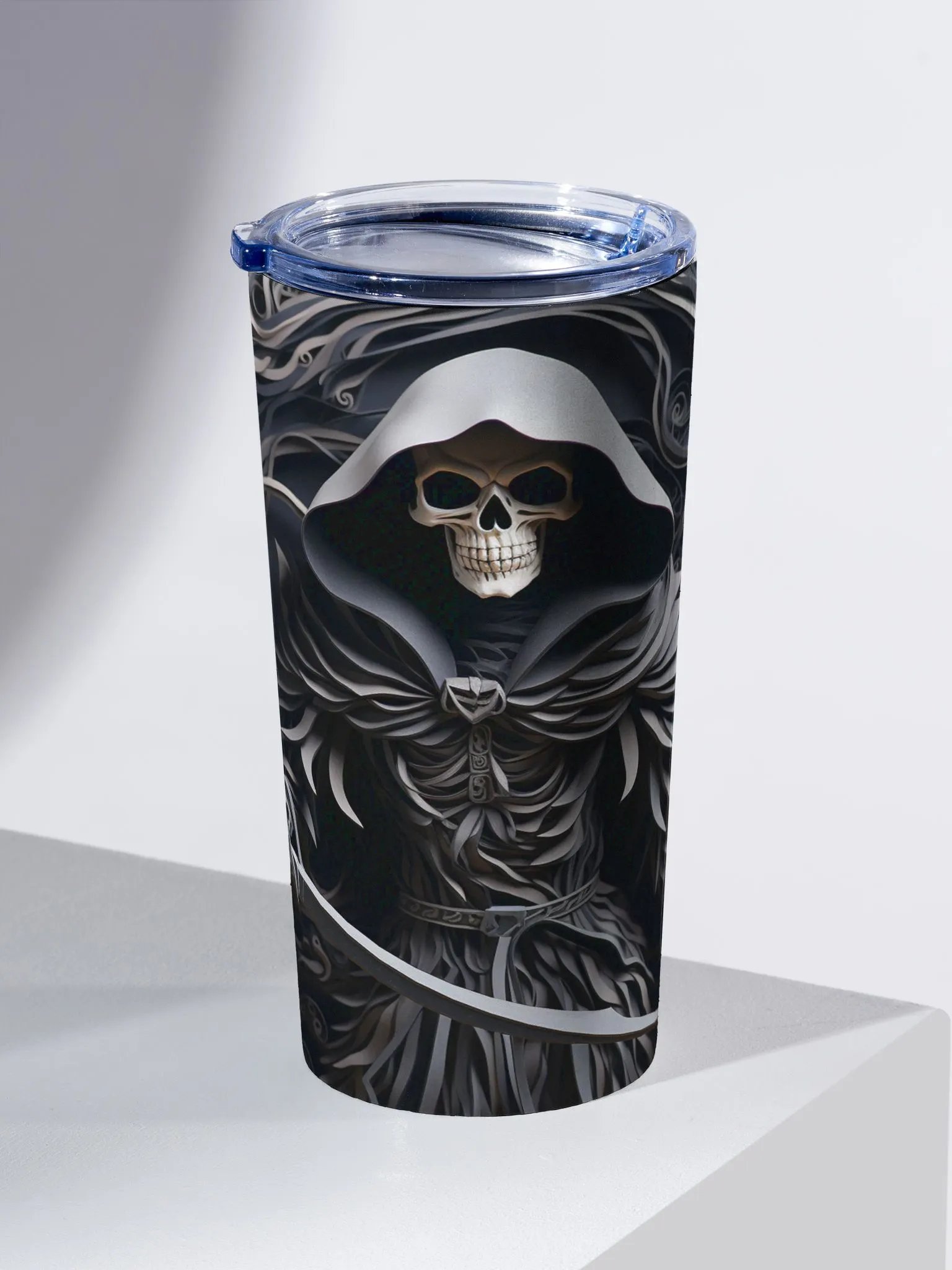 3D Grim Reaper Stainless Steel Mug – 20oz product image (2)