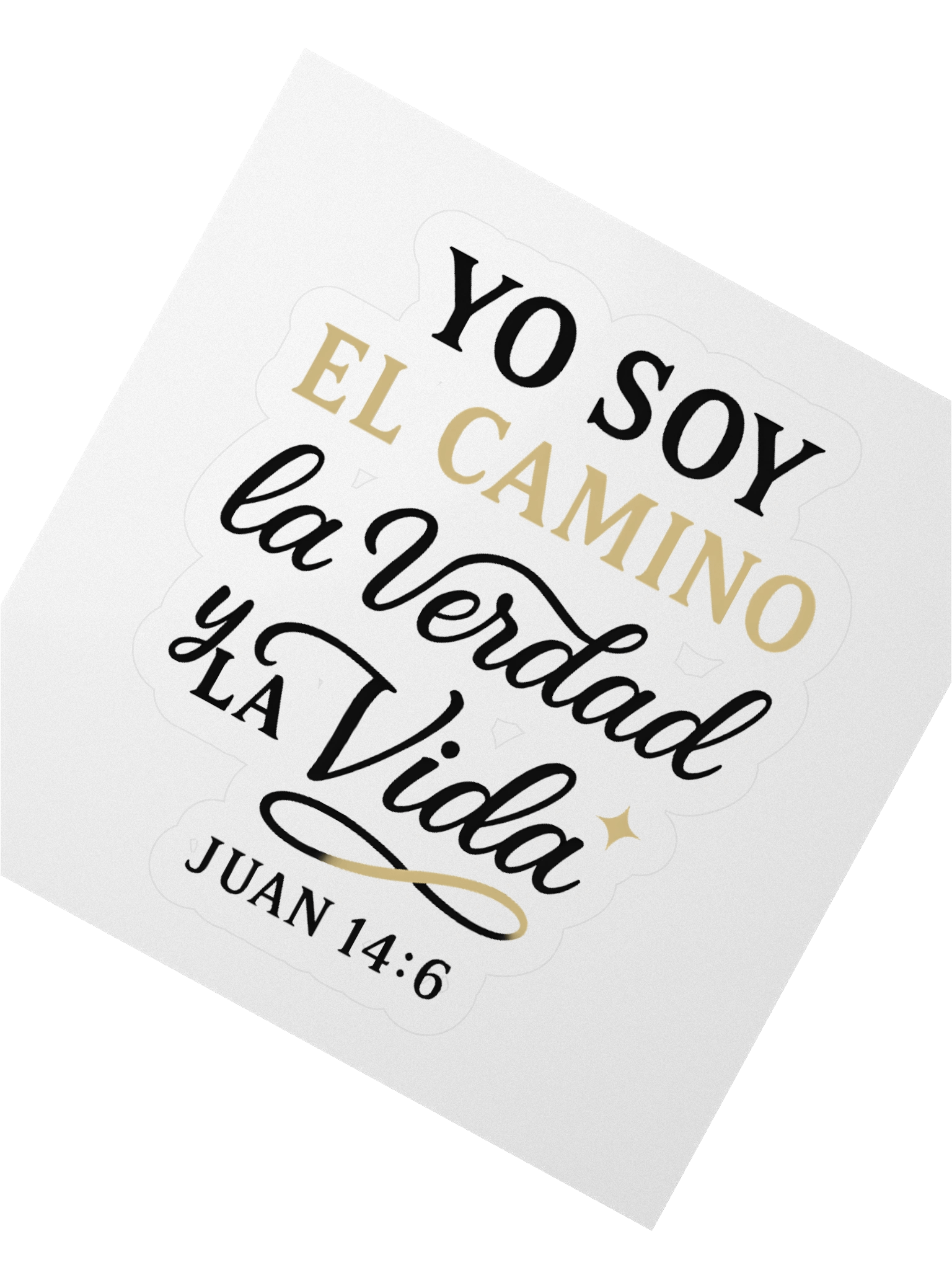 Spanish Faith Sticker – “Yo Soy el Camino, la Verdad y la Vida” – Christian Kiss-Cut Vinyl product image (2)