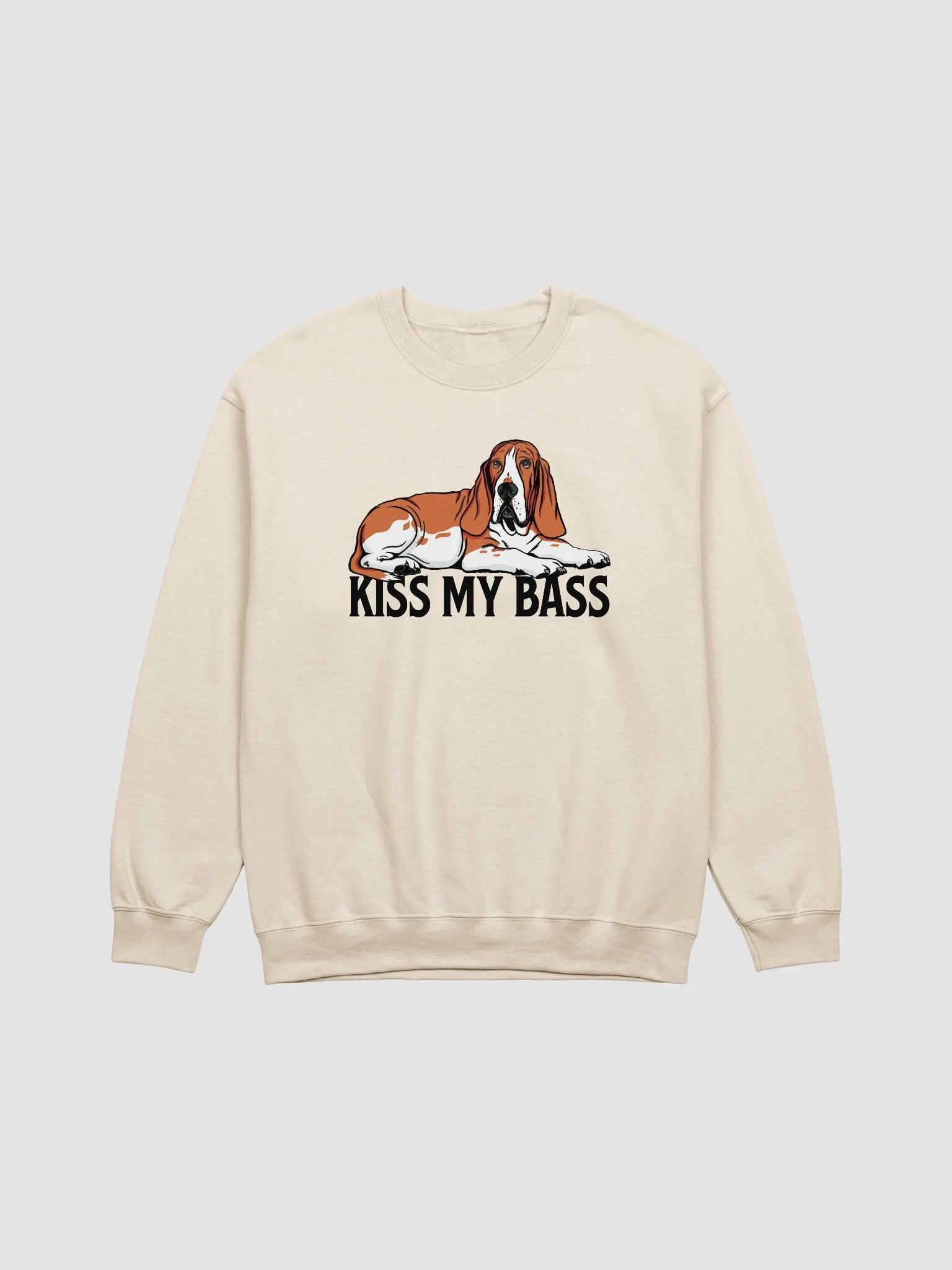 Kiss My Bass Sweatshirt | Funny Shirt for Basset Hound(Red) Owners product image (21)