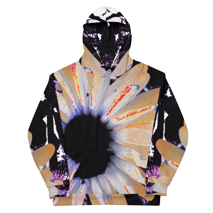 Abstract Neon Daises All Over Print Pull On Hoodie product image (11)