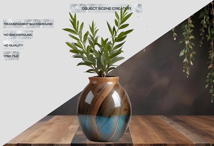 Celestial Grace – Boho Chic Vase PNG product image (2)