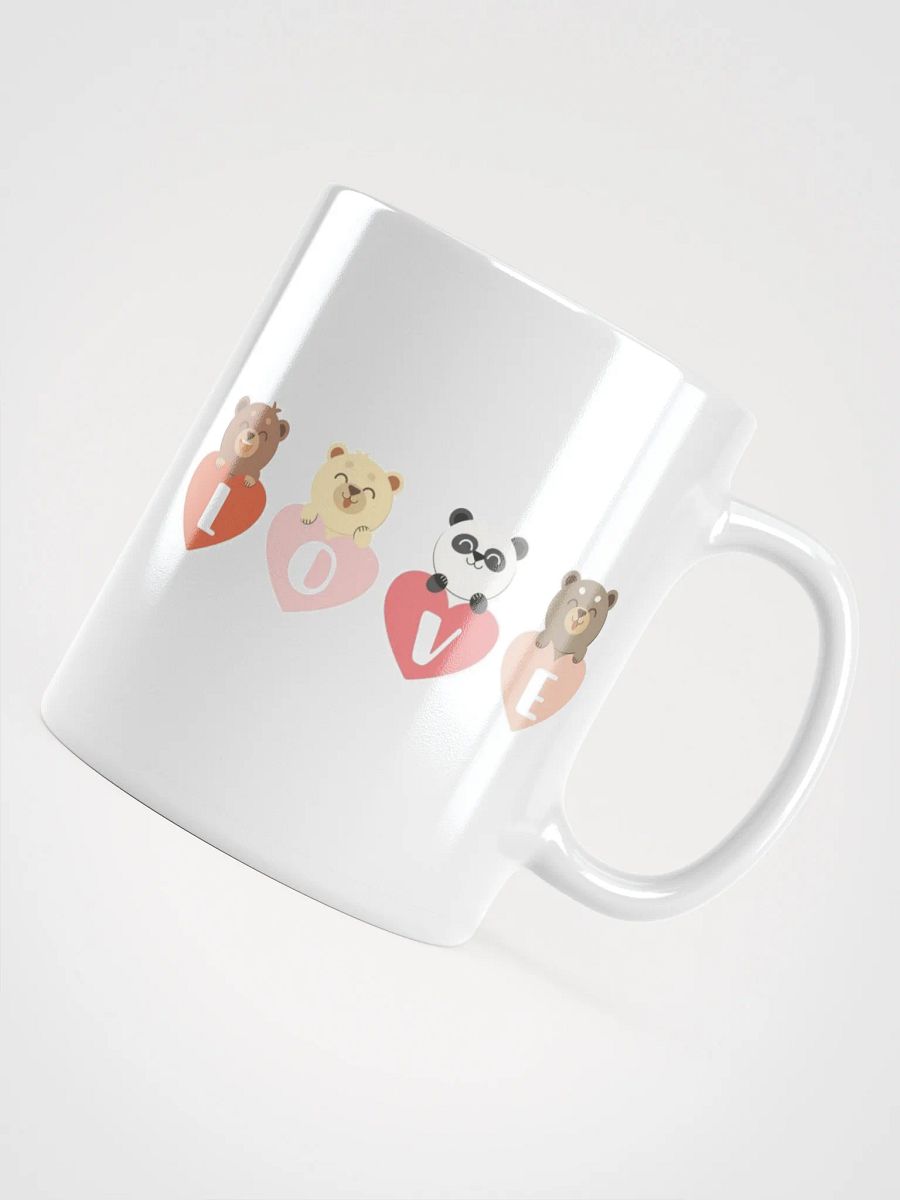 White Glossy Mug Cute Bears product image (4)
