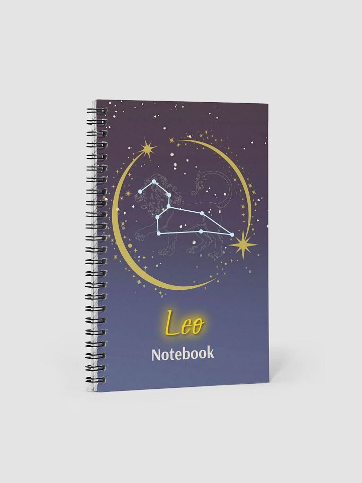 Personalized Leo Zodiac Spiral Dotted Notebook Journal – Starry Constellation Gift for Astrology Lovers, Birthday, Valentine, Christmas, Horoscope, Celestial, Moon, Stars, Stationery, Sketching product image (1)