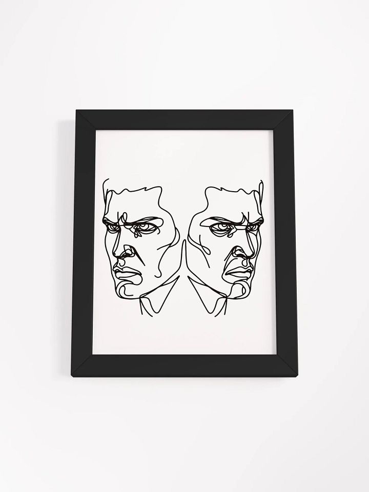 Angry Faces Line Art Framed Poster product image (13)