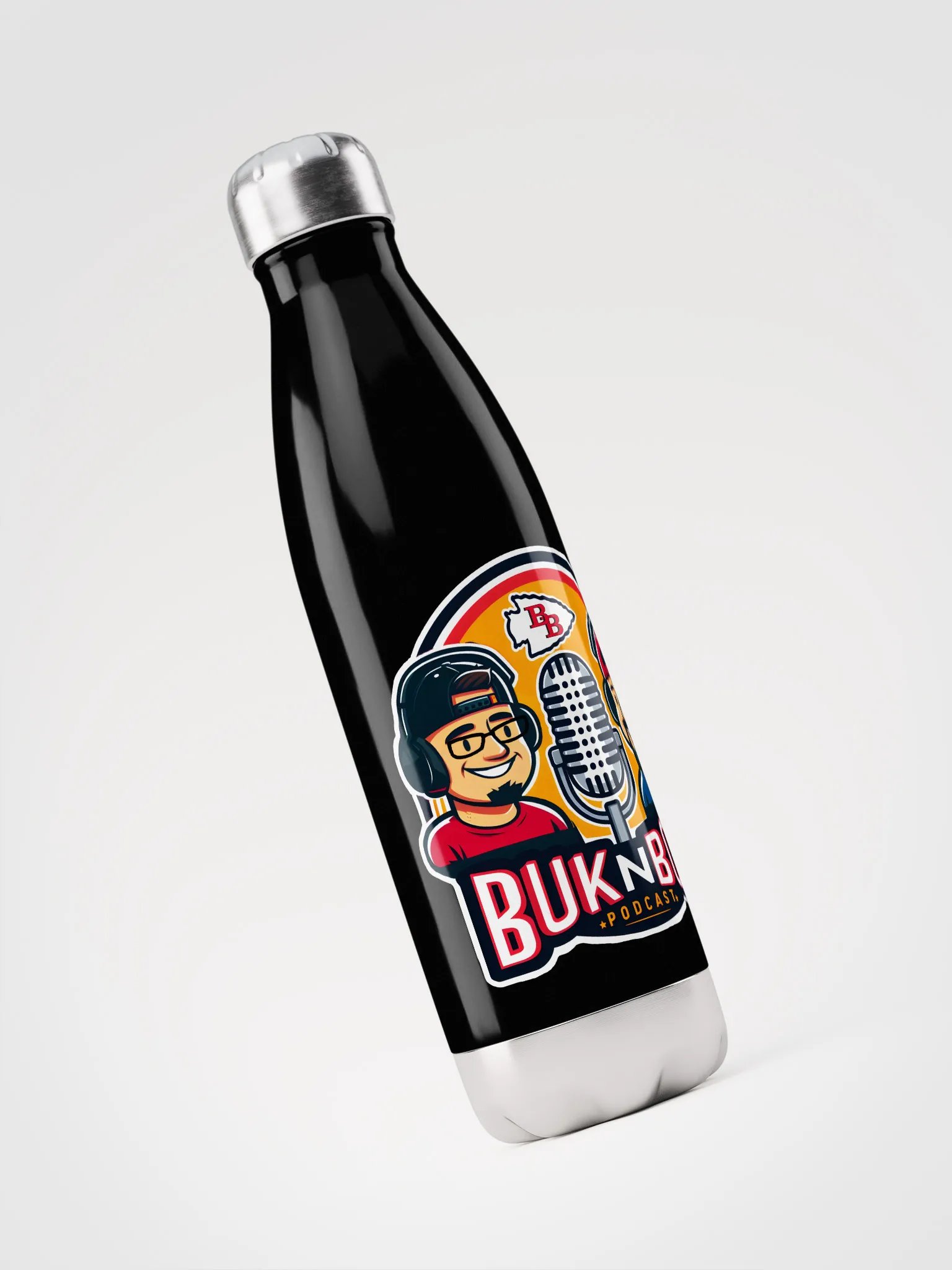 Buk N Bob Podcast Stainless Steel Water Bottle product image (6)